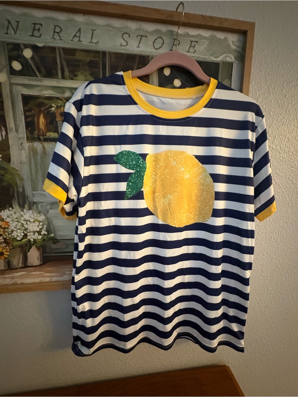 Two Lemon Graphic Tee - White & Navy - Picture 3 of 6